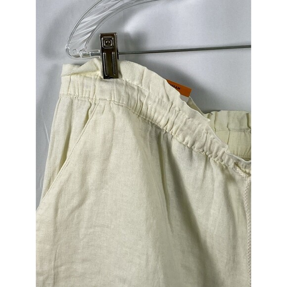 Hang Ten Women’s Cream Drawstring Shirts Beaded Tassels 4” Inseam Sz XXL - Picture 3 of 14